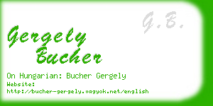 gergely bucher business card